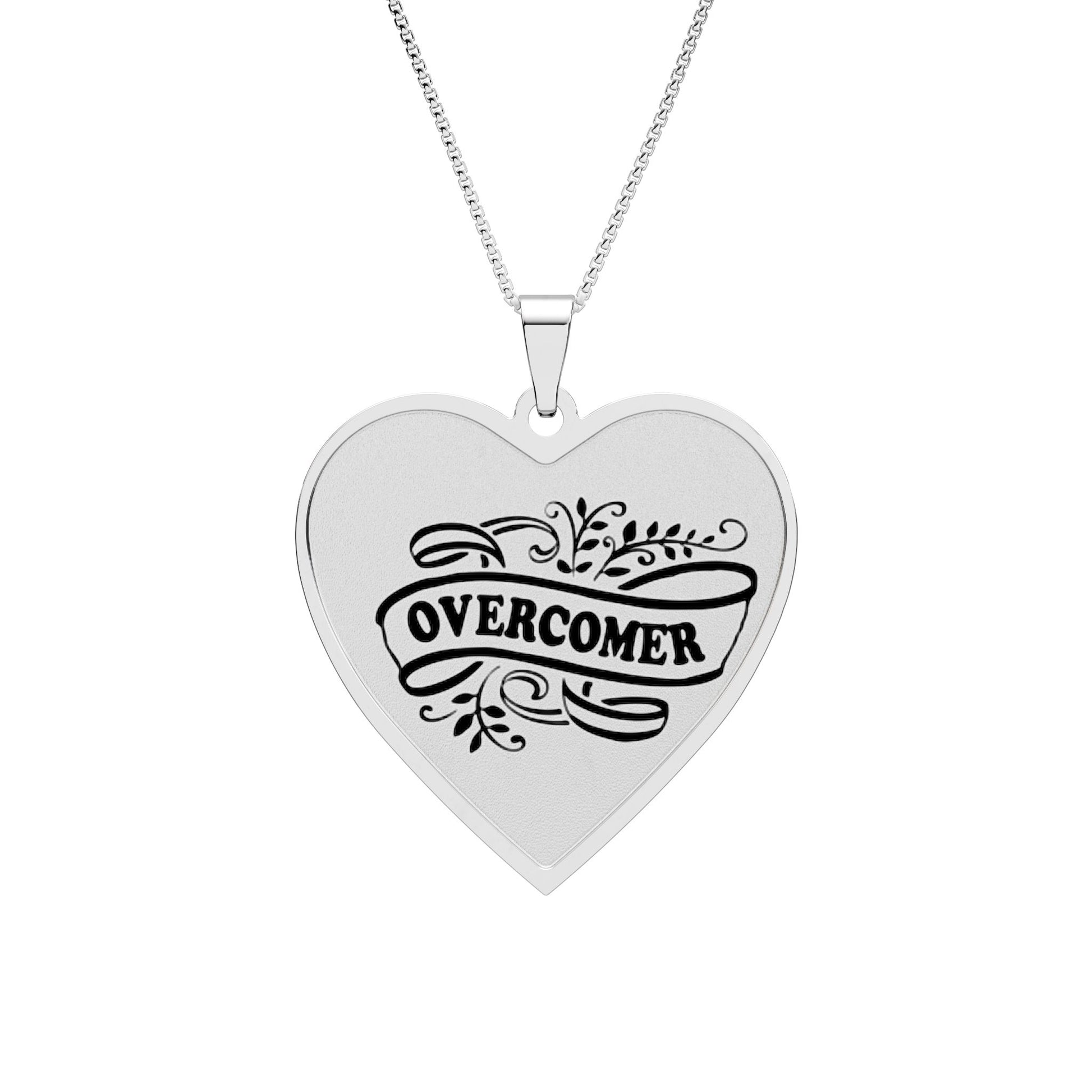 Overcomer Heart Photo Pendant 