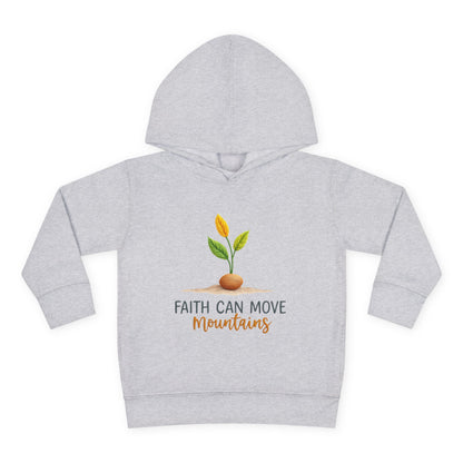 Toddler Hoodie - "Faith Can Move Mountains" Plant Graphic