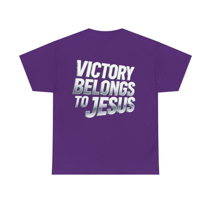 Victory Belongs to Jesus T-Shirt — Heavyweight Christian Faith Tee