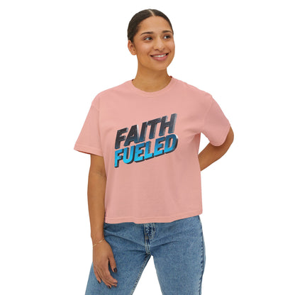 Faith Fueled Boxy Tee — Women's Inspirational Graphic Tee