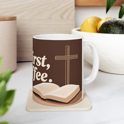 Christ First Then Coffee mug | Christian faith coffee mug, scripture morning cup