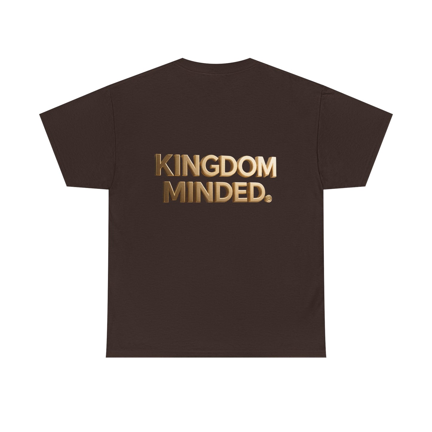 Faith & Focus Tee — Gold Typography Cotton Shirt