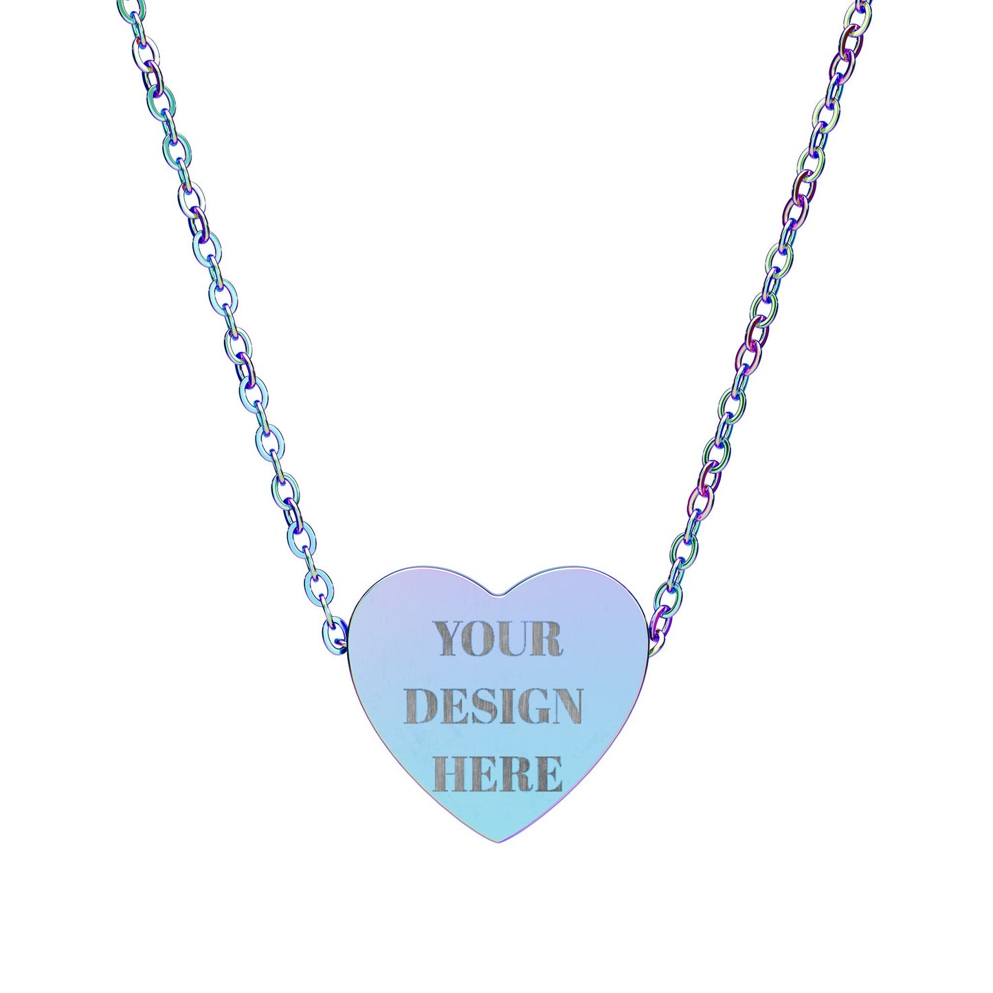 Engravable Heart Necklace — Personalized Name/Message Pendant