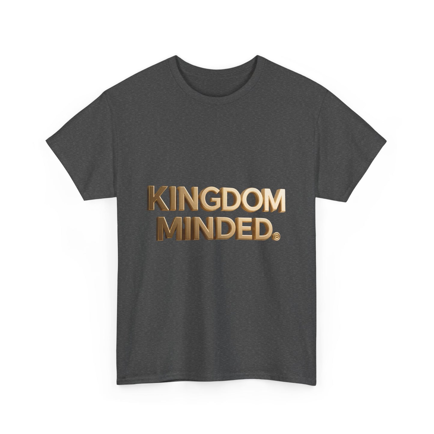 Faith & Focus Tee — Gold Typography Cotton Shirt