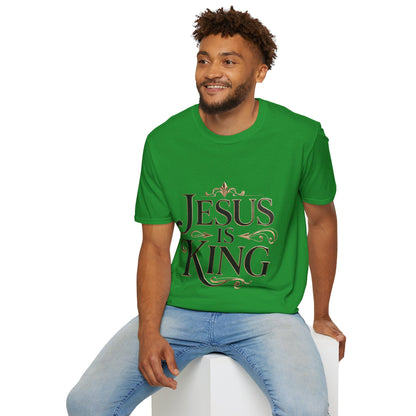 Jesus Is King T-Shirt — Christian Faith Graphic Tee, Inspirational Worship Shirt