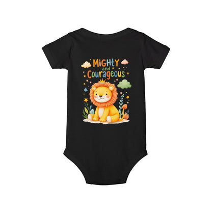 Mighty and Courageous Lion Infant One‑Piece Bodysuit | Perfect Gift for Baby Showers | Birthday Gifts
