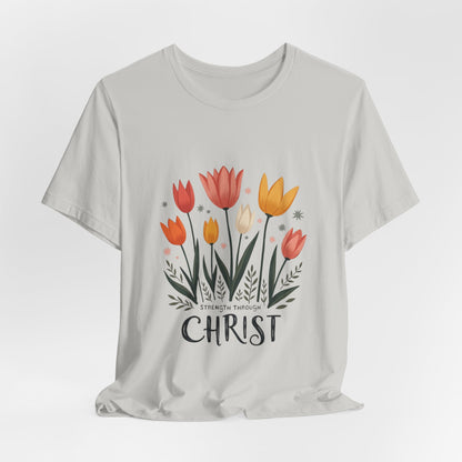 Tulip Floral Faith Shirt | Christian Spring Tee | Unique Gifts for Moms & Teens