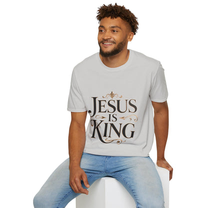 Jesus Is King T-Shirt — Christian Faith Graphic Tee, Inspirational Worship Shirt