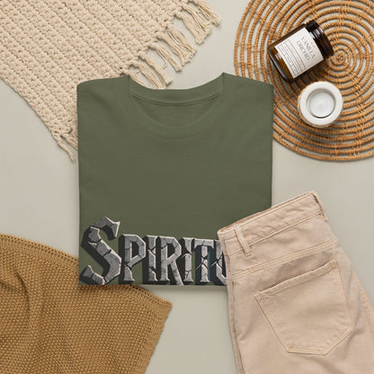 Spiritual Warrior T-Shirt — Gothic Lettering Faith & Strength Tee