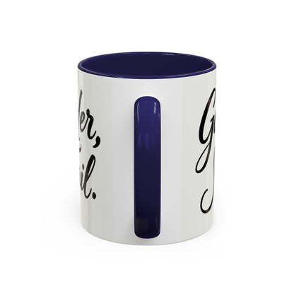 Inspirational Script Coffee Mug — "Strength Lives in Small, Steady Moments" (11/15 oz)