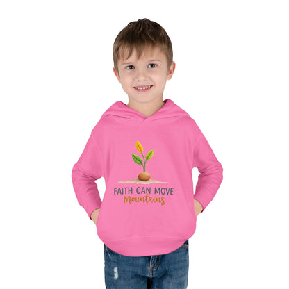 Toddler Hoodie - "Faith Can Move Mountains" Plant Graphic