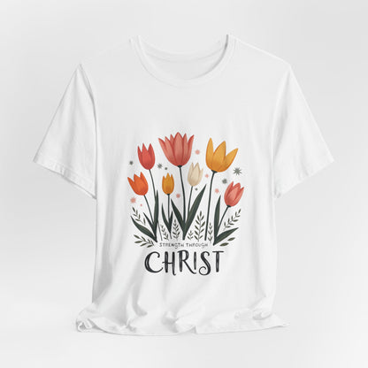Tulip Floral Faith Shirt | Christian Spring Tee | Unique Gifts for Moms & Teens
