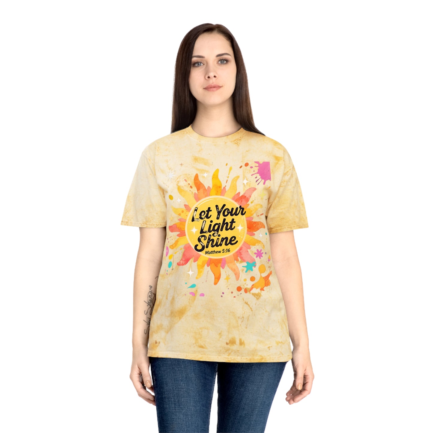 Christian Sunburst Graphic Tee - Let Your Light Shine Unisex T-Shirt