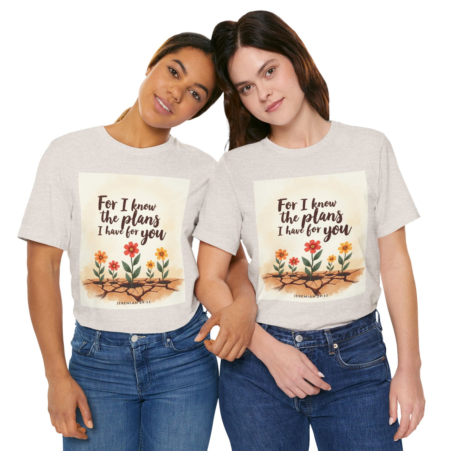 For I Know The Plans I Have For You tee | Jeremiah 29:11 floral roots scripture shirt | Meaningful Gift for Teens and Adults