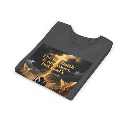 For the battle is not yours, but God's youth tee | Christian hands design | Meaningful Gift for Kids