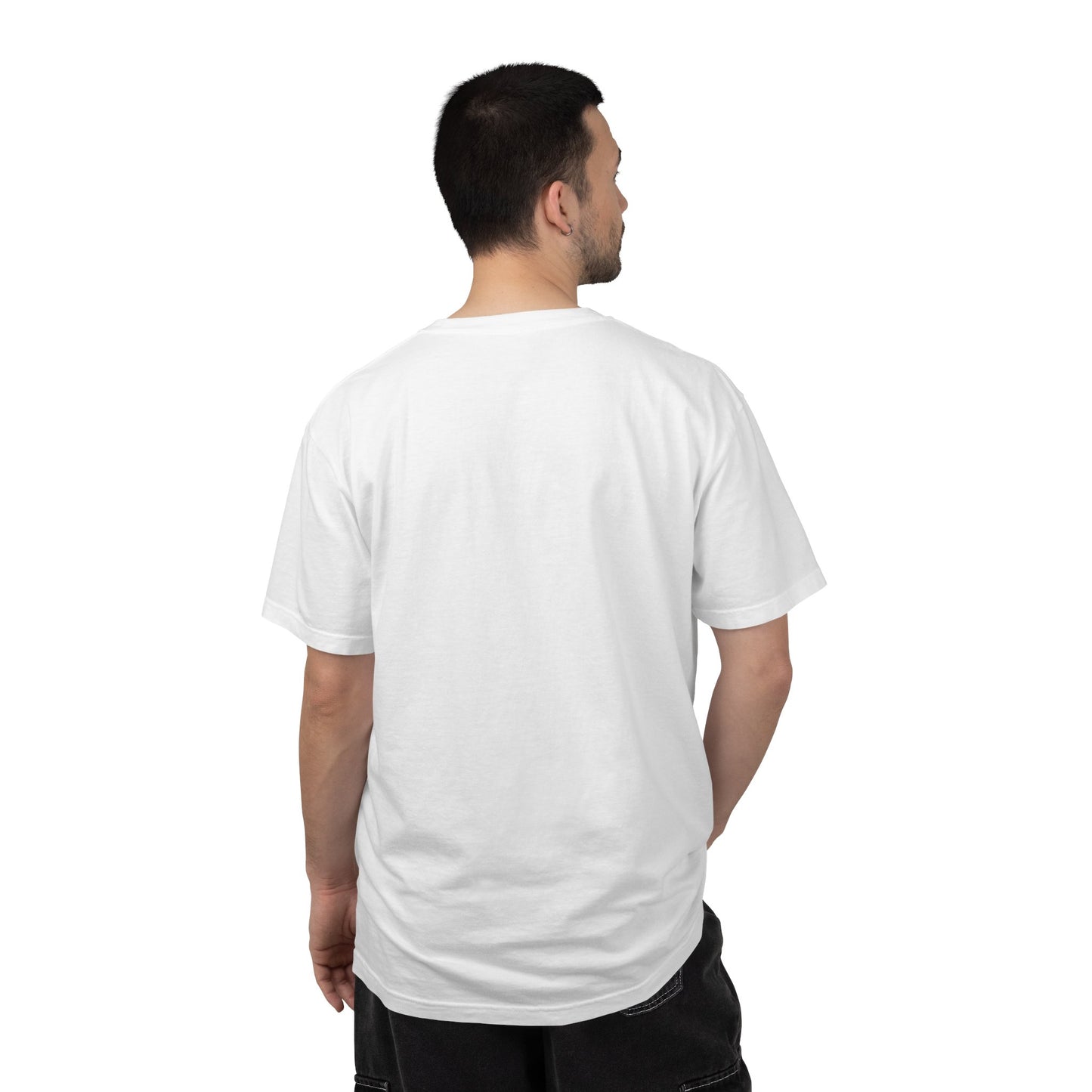 Garment-Dyed Statement Tee — Bold Single-Word Typographic Front