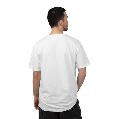 Garment-Dyed Statement Tee — Bold Single-Word Typographic Front