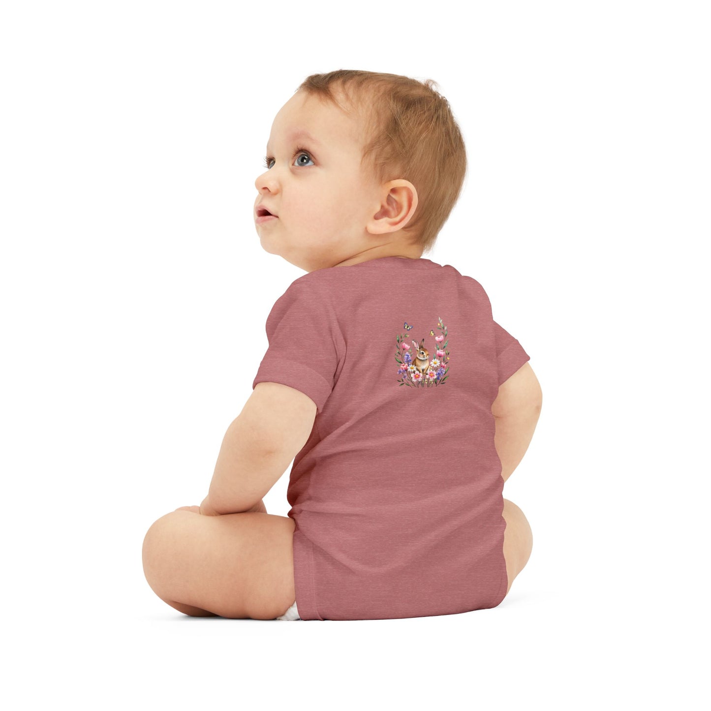 Floral Bunny Infant One-Piece Bodysuit