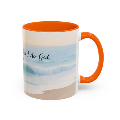 Psalm 46:10 Ocean Coffee Mug – "Be Still and Know That I Am God" Inspirational Ceramic