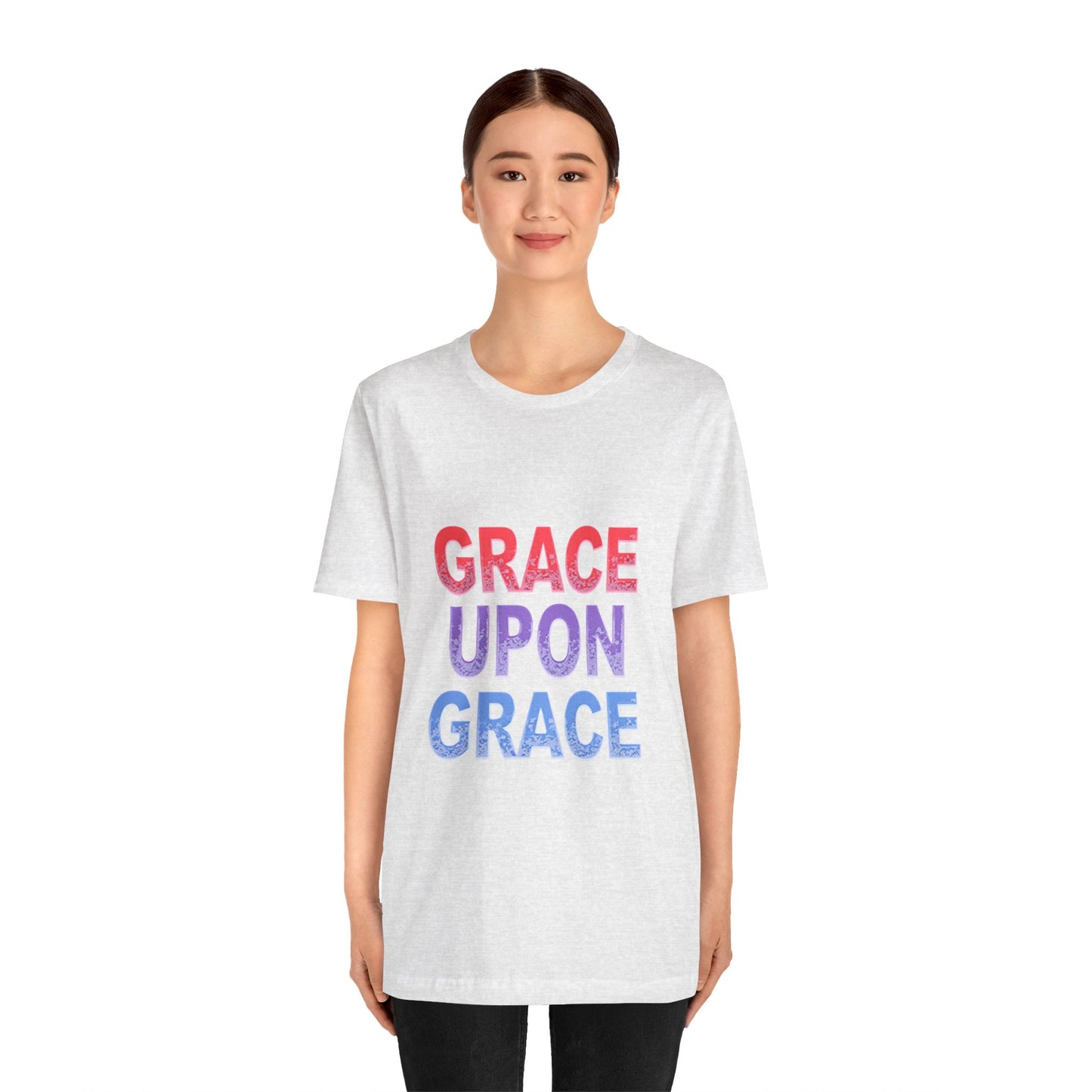 Inspirational Grace Upon Grace Shirt | Christian Typography Tee | Thoughtful Gift Idea