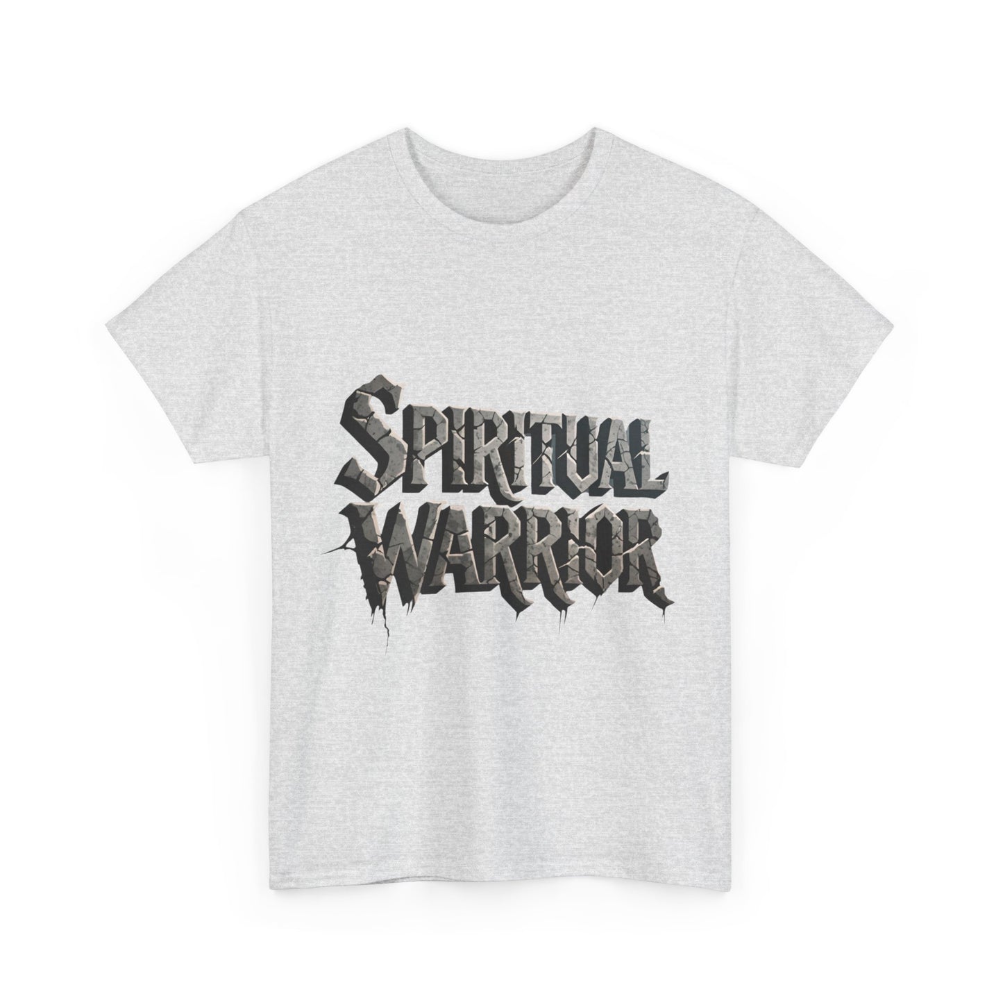 Spiritual Warrior T-Shirt — Gothic Lettering Faith & Strength Tee