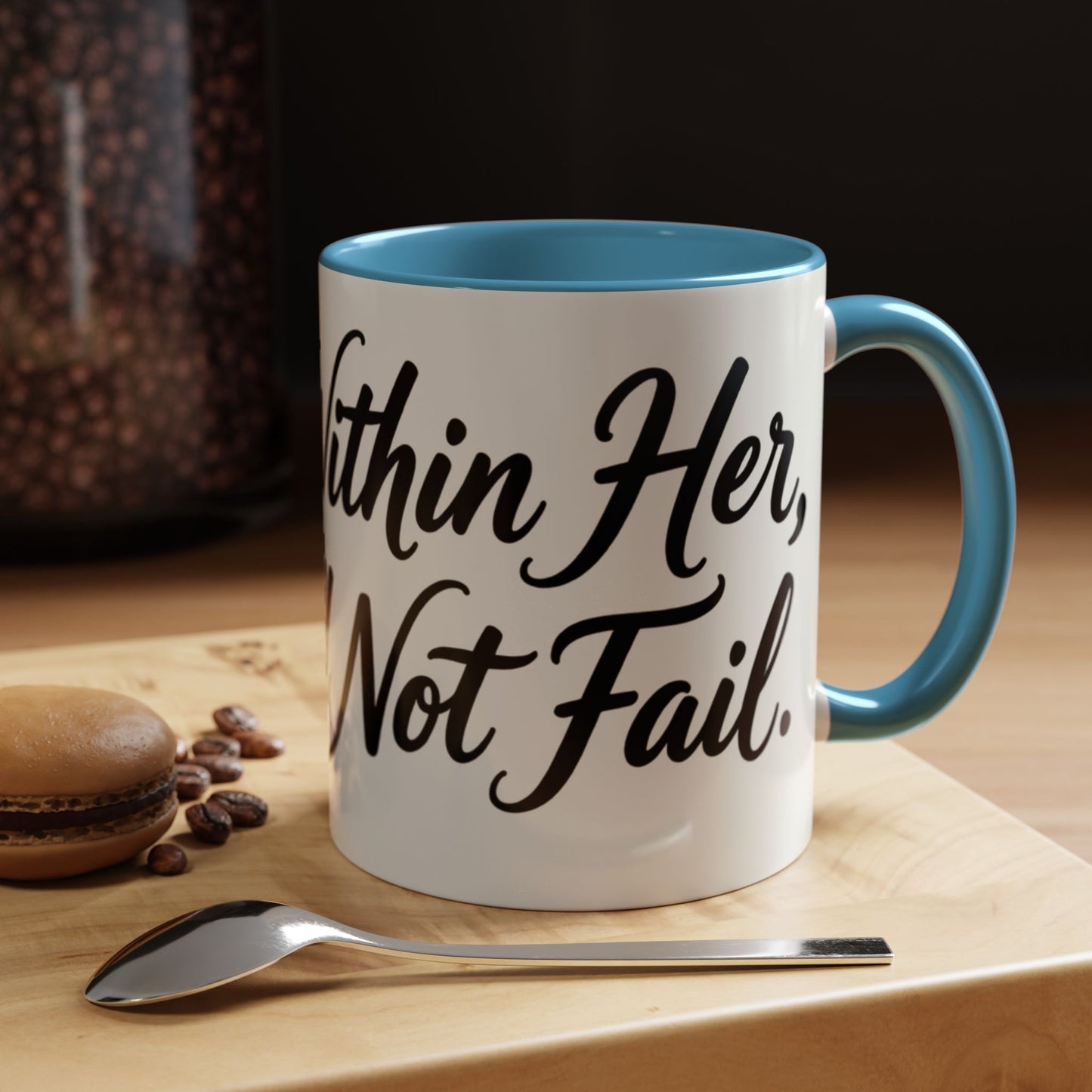 Inspirational Script Coffee Mug — "Strength Lives in Small, Steady Moments" (11/15 oz)