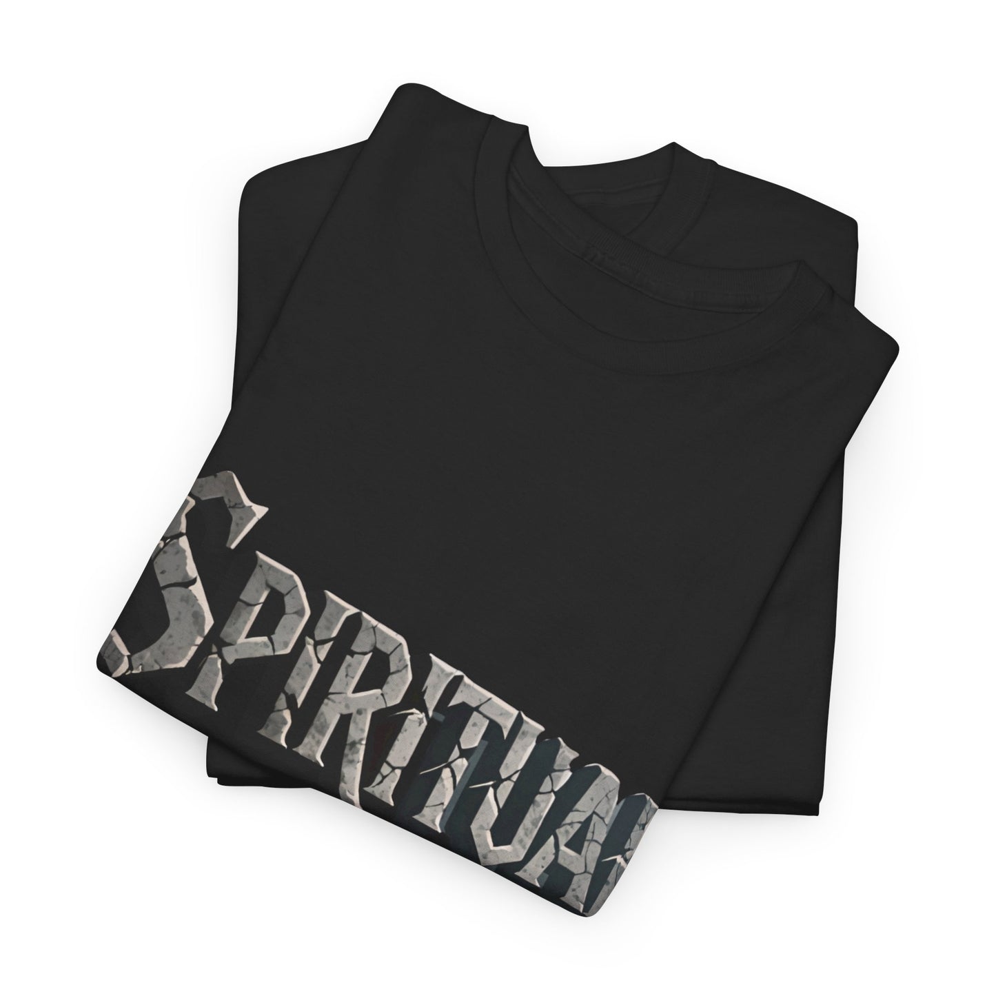 Spiritual Warrior T-Shirt — Gothic Lettering Faith & Strength Tee