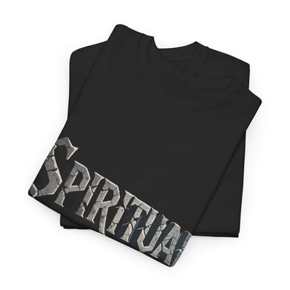 Spiritual Warrior T-Shirt — Gothic Lettering Faith & Strength Tee