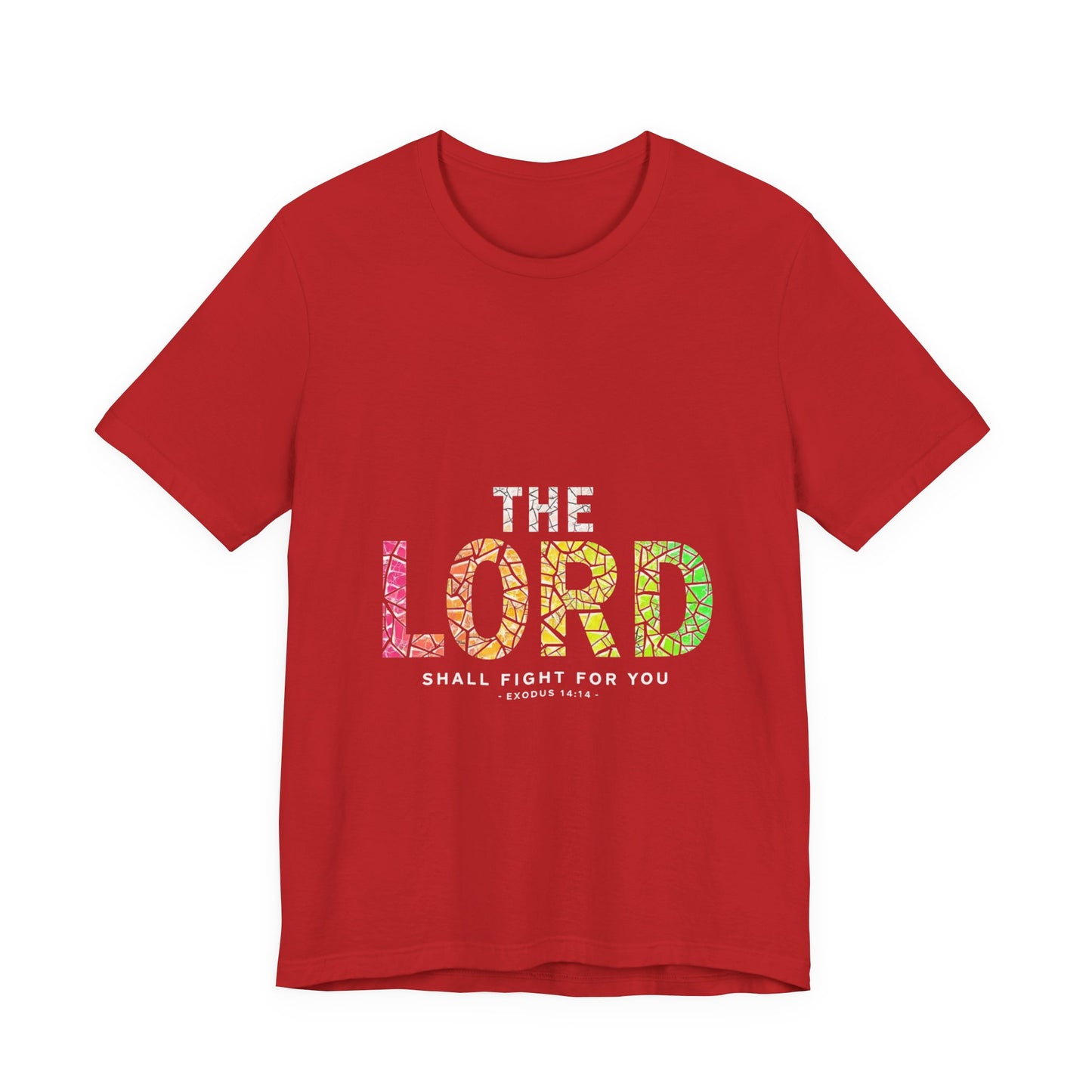 The LORD multicolor mosaic Tee | T-Shirt, Christian faith typography
