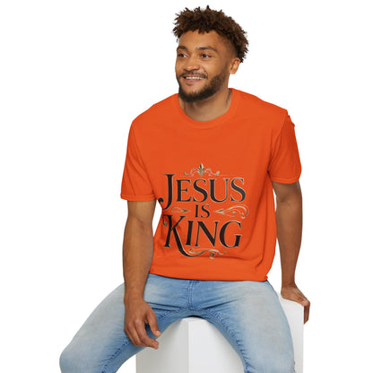 Jesus Is King T-Shirt — Christian Faith Graphic Tee, Inspirational Worship Shirt