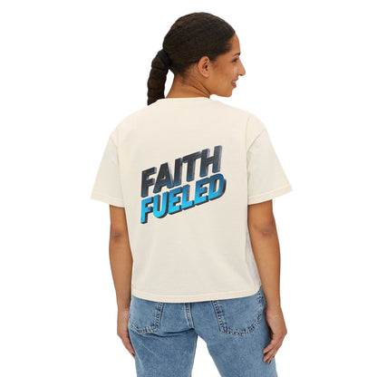 Faith Fueled Boxy Tee — Women's Inspirational Graphic Tee