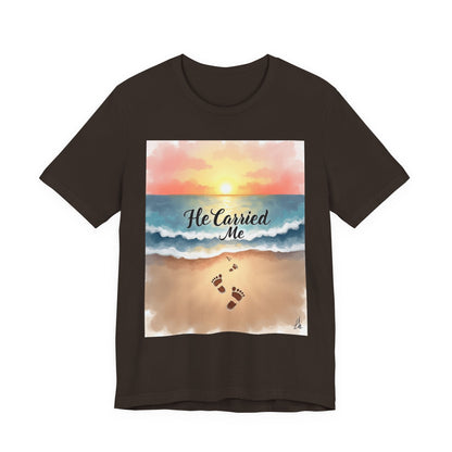 He Carried Me Scripture Tee | Inspirational Christian Faith Shirt