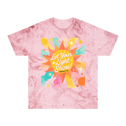 Let Your Light Shine T-Shirt — Retro Sunshine Graphic Tee (Matthew 5:16)