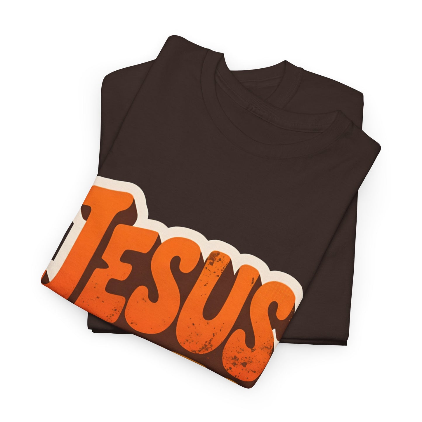 Jesus Saves Retro Tee — Bright Sunset Faith T-Shirt