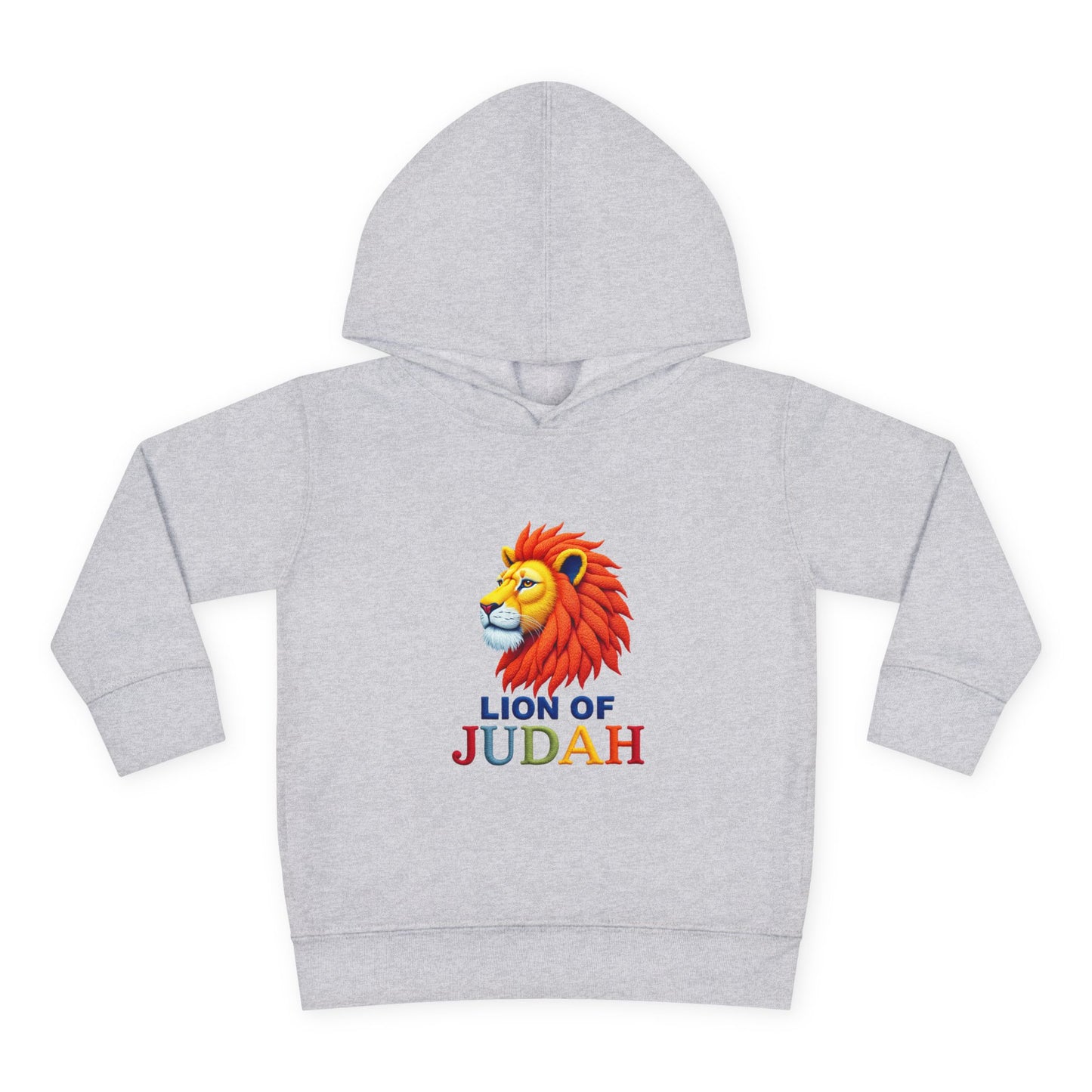 Lion of Judah Toddler Hoodie — Christian Kids Pullover with Colorful Lion Graphic