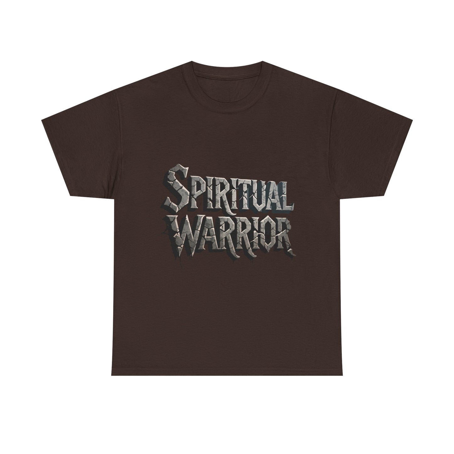 Spiritual Warrior T-Shirt — Gothic Lettering Faith & Strength Tee