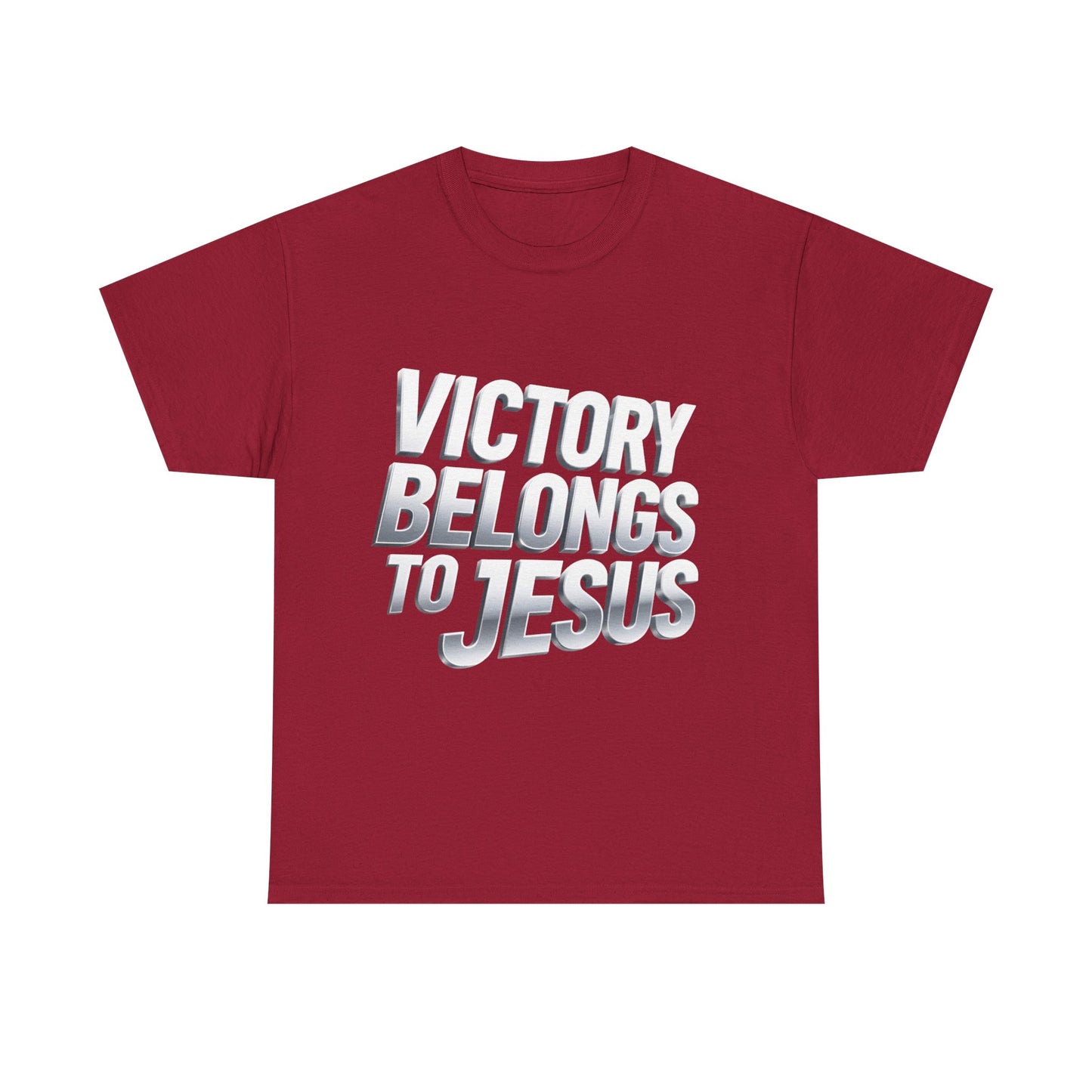 Victory Belongs to Jesus T-Shirt — Heavyweight Christian Faith Tee