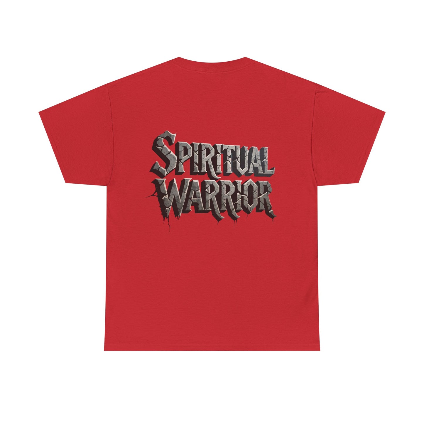 Spiritual Warrior T-Shirt — Gothic Lettering Faith & Strength Tee