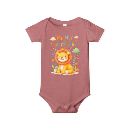 Mighty and Courageous Lion Infant One‑Piece Bodysuit | Perfect Gift for Baby Showers | Birthday Gifts