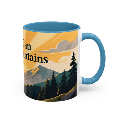 Faith Can Move Mountains Coffee Mug — Matthew 17:20 Inspirational Accent Mug