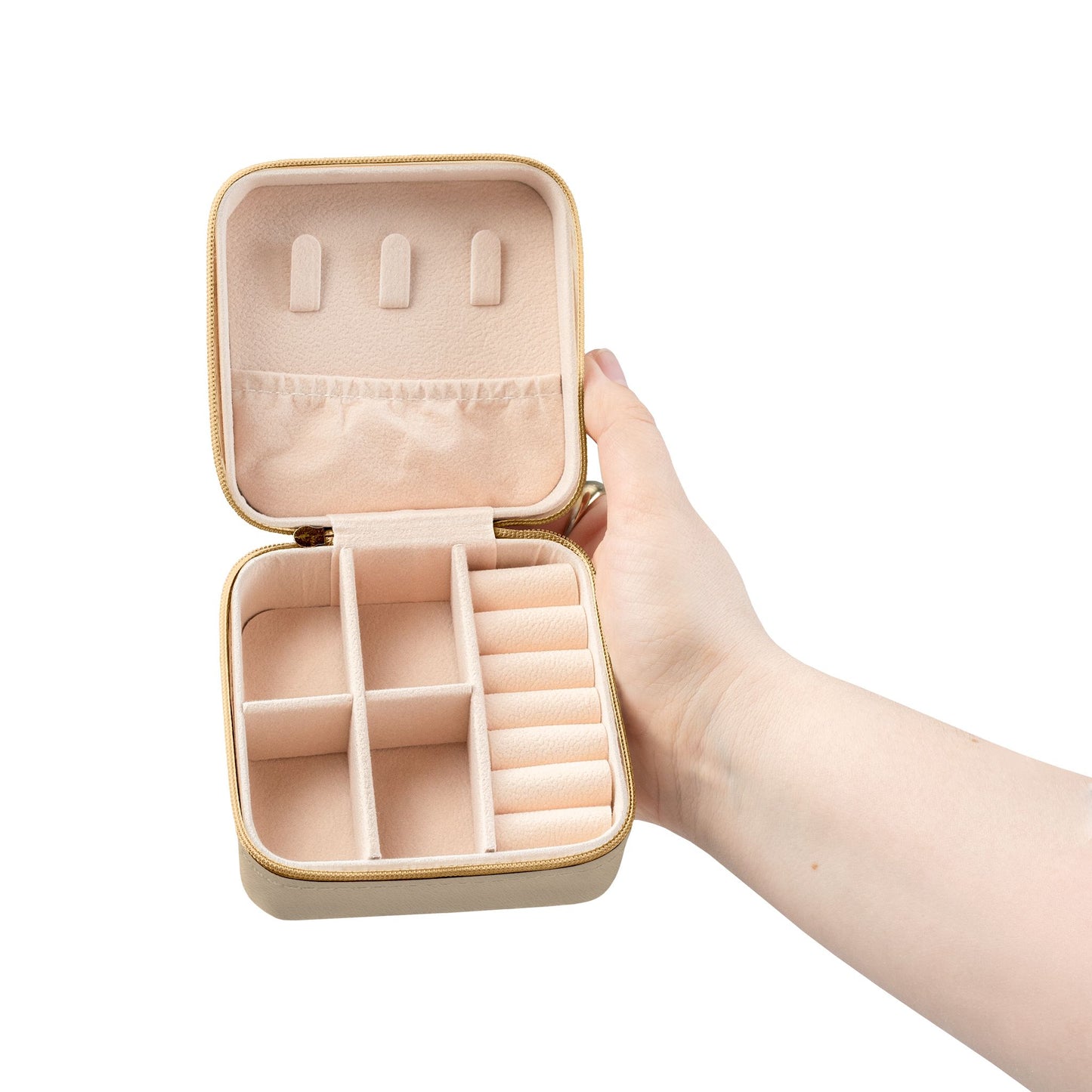 Portable Jewelry Travel Case — "Love Them Anyway" Compact Organizer for Rings, Earrings & Necklaces