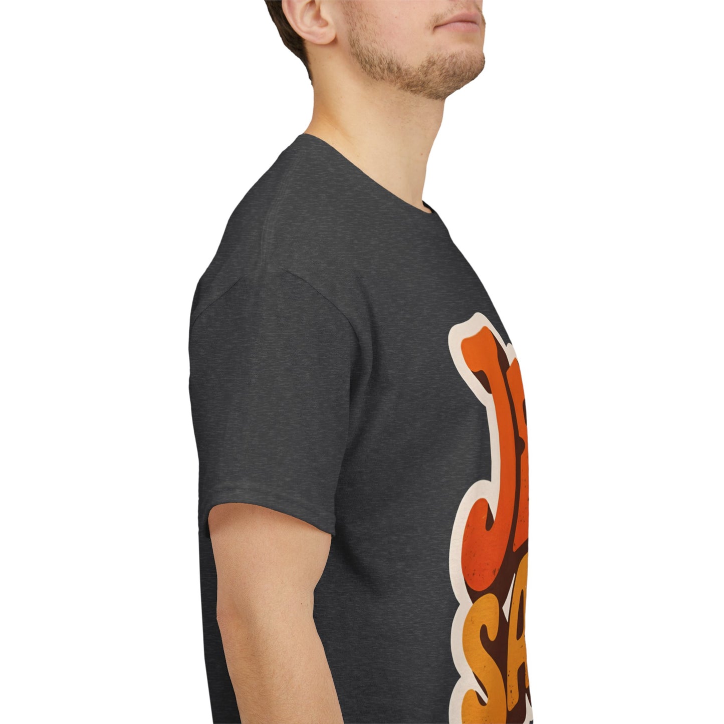 Jesus Saves Retro Tee — Bright Sunset Faith T-Shirt