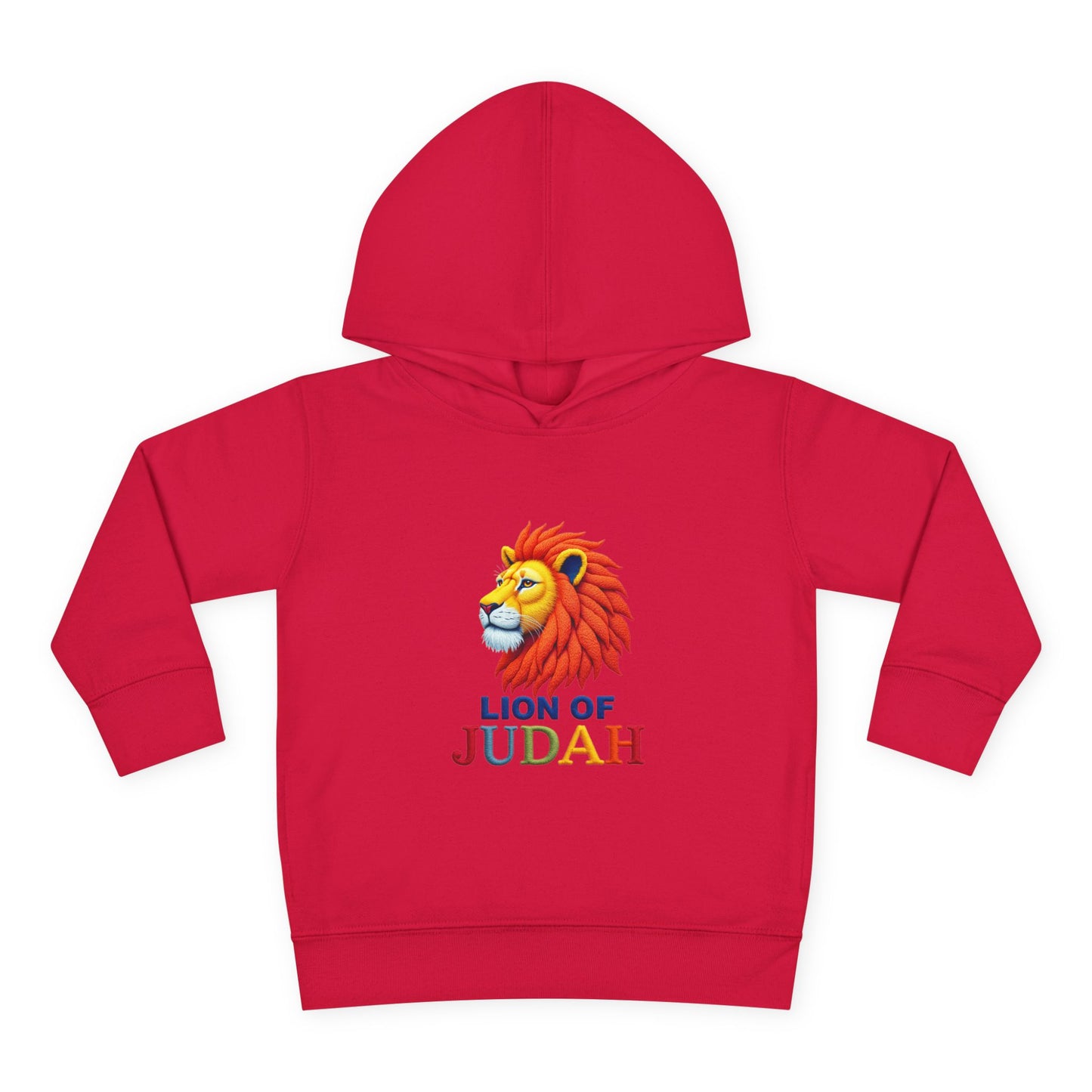 Lion of Judah Toddler Hoodie — Christian Kids Pullover with Colorful Lion Graphic
