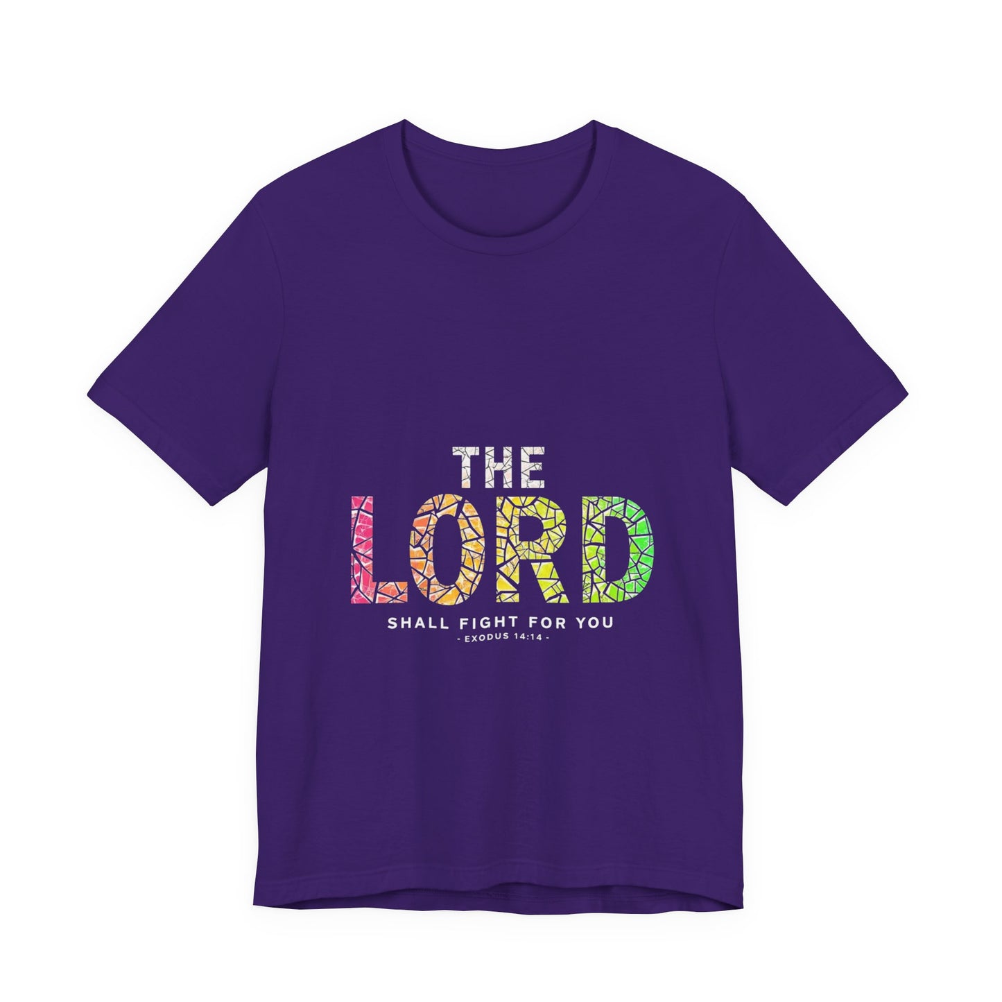 The LORD multicolor mosaic Tee | T-Shirt, Christian faith typography