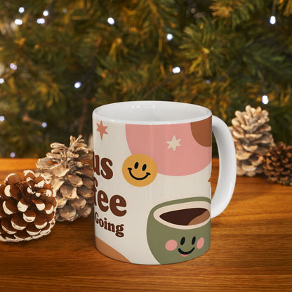 Jesus and Coffee Keep Me Going Mug | Christian Coffee Cup