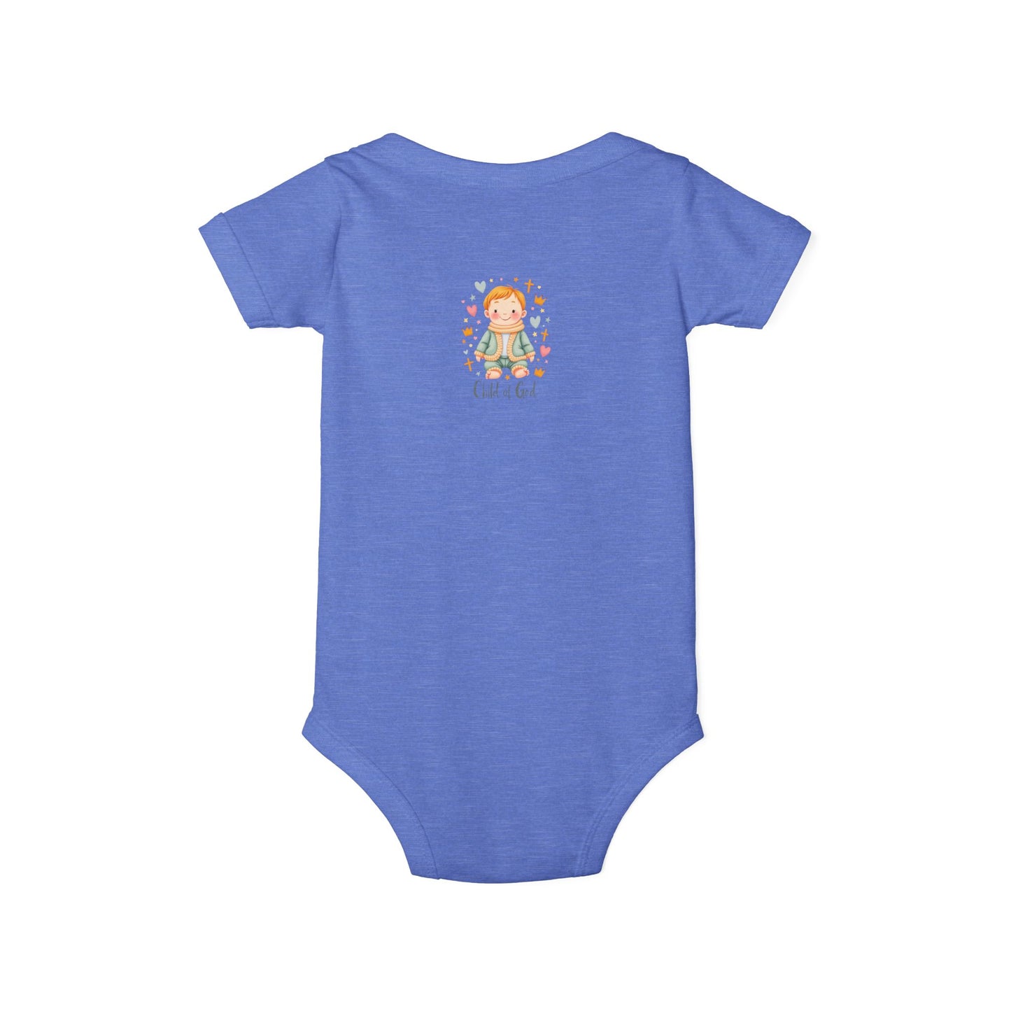 Infant One-Piece Bodysuit — Cute Little Girl Illustration "Hello World" Baby Bodysuit