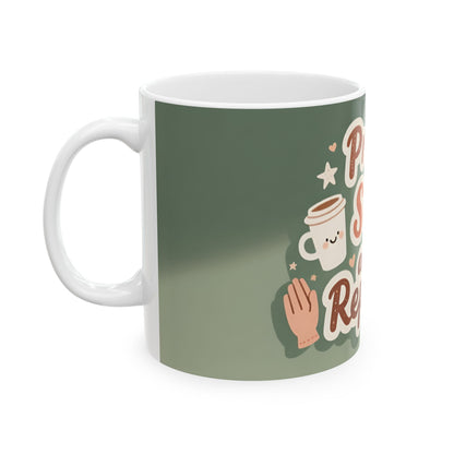 Pray Sip and Repeat Mug | Ceramic Coffee Cup, Faith-themed Drinkware