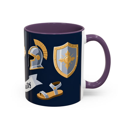 Christian Knight Coffee Mug — “Suit Up Daily” Accent Ceramic Mug