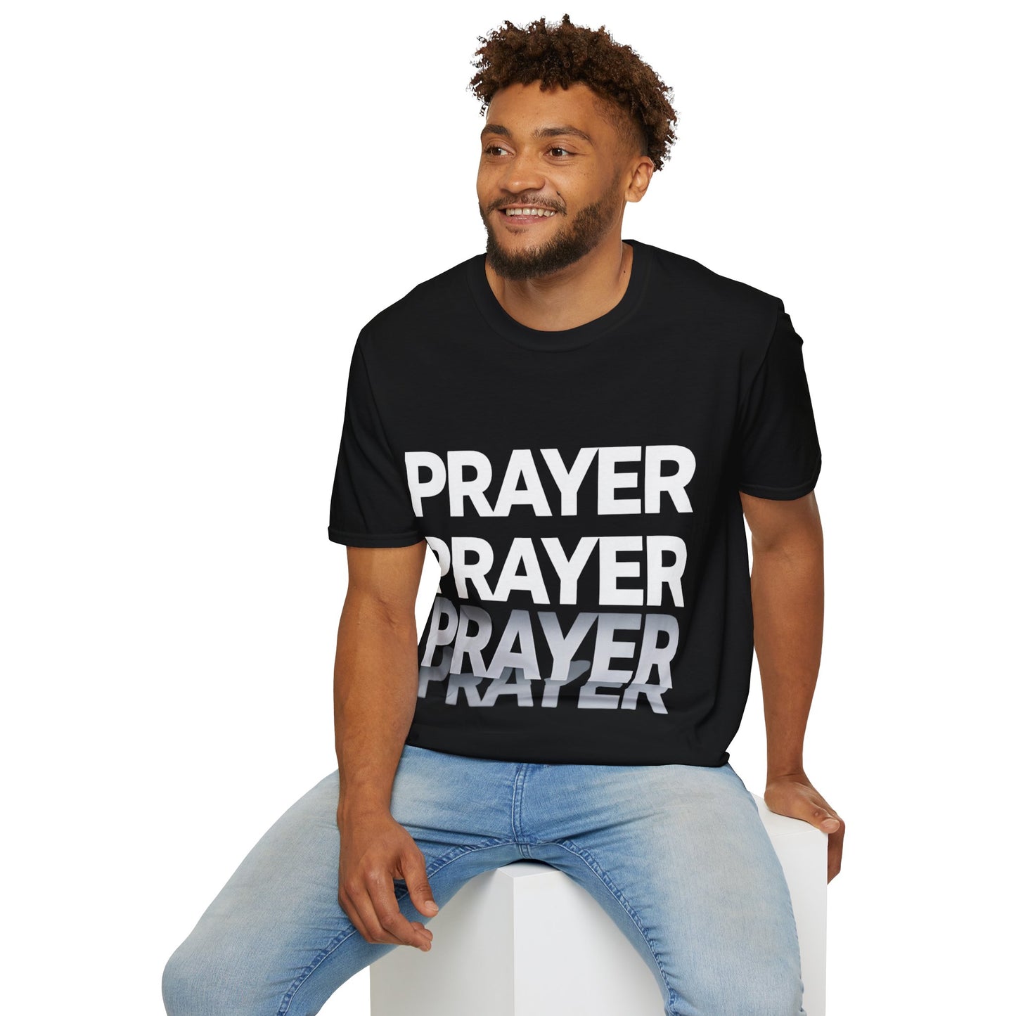 Prayer Repeat T-Shirt | Bold Spiritual Graphic Tee Gift