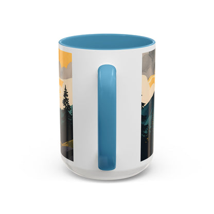 Faith Can Move Mountains Coffee Mug — Matthew 17:20 Inspirational Accent Mug